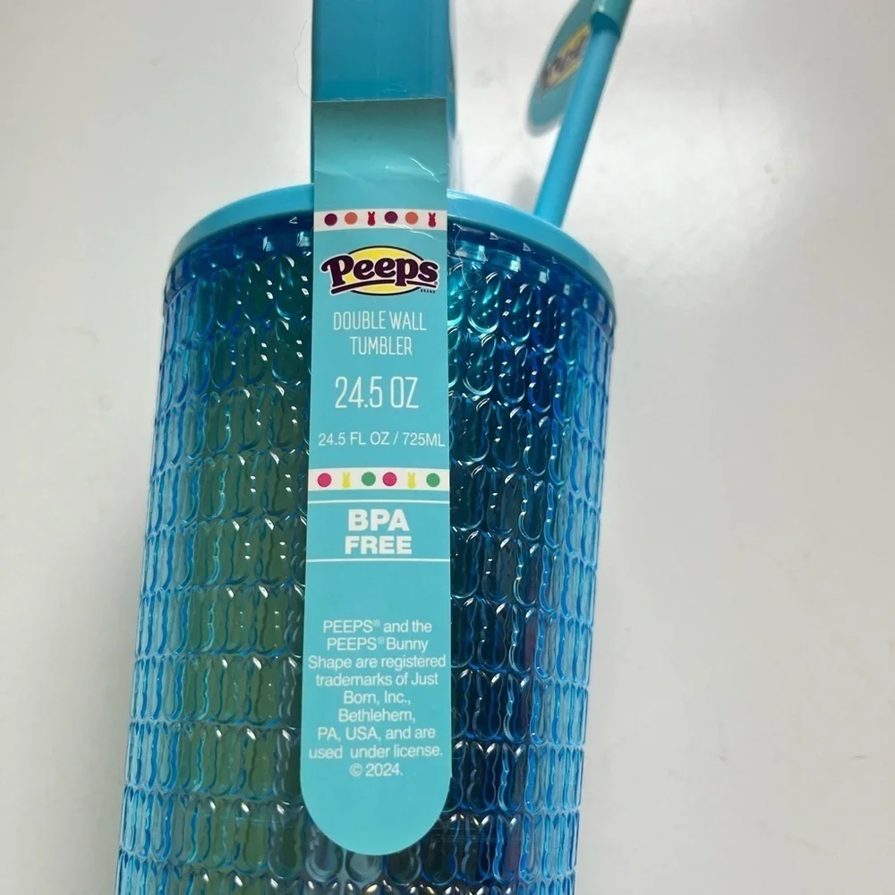 New Blue Peeps Bunny 24.5 oz. Double Wall Tumbler
